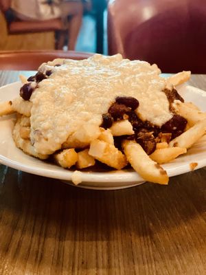 Chili cashew cheese fries  at Mohawk Bend in Los Angeles