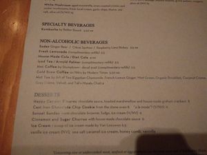 menu 3 at Mohawk Bend in Los Angeles