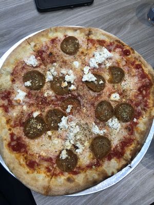 Vegan pepperoni pizza at Mohawk Bend in Los Angeles