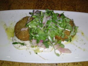 crab cakes at Mohawk Bend in Los Angeles
