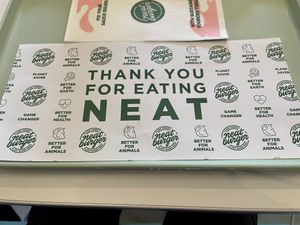 Placemat   at Neat Burger - Bishopsgate in London