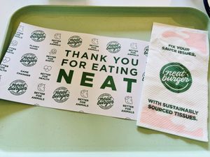 Love that they use sustainable materials and they also seem to have a good recycling scheme in place   at Neat Burger - Bishopsgate in London