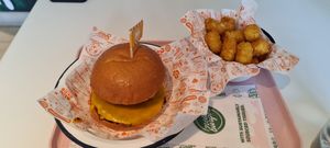 Bbq bacon stack with tater tots at Neat Burger - Bishopsgate in London