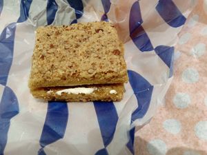 Pecan and maple cookie sandwich at The Polka Dot Bakery in East London