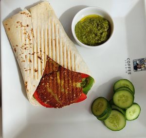 Falafel tortilla at Coffee Studio in Hurghada