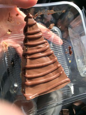 The best pie ever! Cacao hazelnut torte.  at Maui Kombucha in Haiku