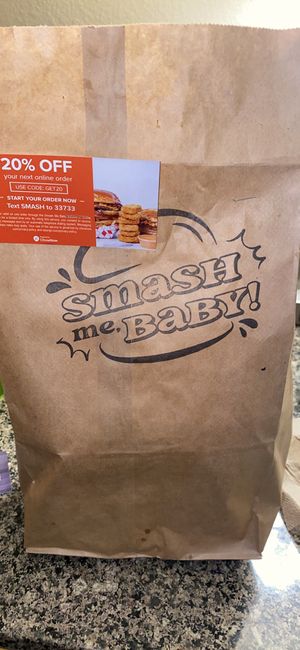 Takeout bag  #Veganuary at Smash Me Baby - Takeout & Delivery  in Las Vegas
