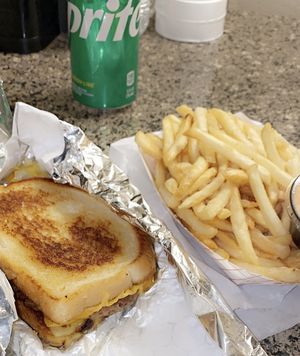 Vegan melt and crispy fries  #Veganuary at Smash Me Baby - Takeout & Delivery  in Las Vegas