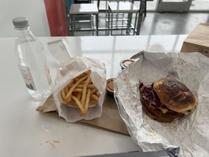 Fries and Nashville hot chickn sandwich  at Smash Me Baby - Takeout & Delivery  in Las Vegas