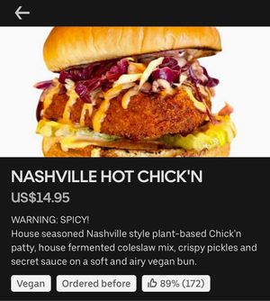 Pic and description on Uber app  at Smash Me Baby - Takeout & Delivery  in Las Vegas