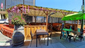 Outdoor dining at Masala Desi Cafe in Burlingame