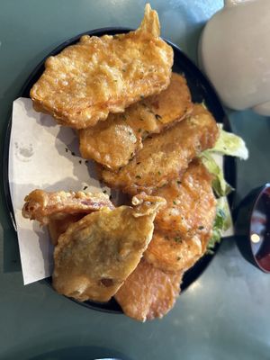 Vegetable tempura  at Raijin Japanese Cuisine in Canberra