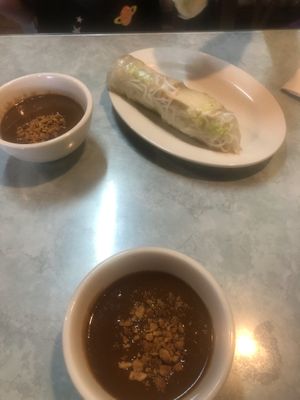 Tofu fresh roll and peanut sauce   at Kim Phuong Vegetarian Delight in Renton