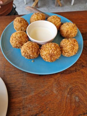 Fried potato balls (skeptical that these are vegan) at Bam Bam in Koh Tao