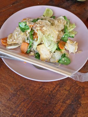 Bean vermicelli (contained egg so we couldn't eat it) at Bam Bam in Koh Tao