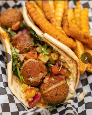 Falafel wrap at BeeWali's Vegan AF in Los Angeles