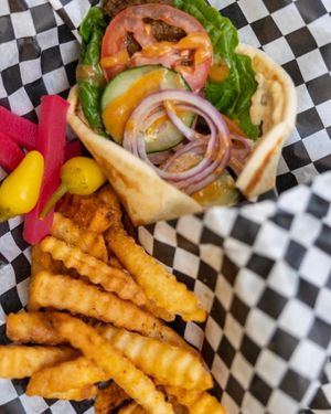 Kabob wrab at BeeWali's Vegan AF in Los Angeles