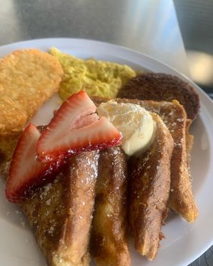 French Toast platter   at BeeWali's Vegan AF in Los Angeles