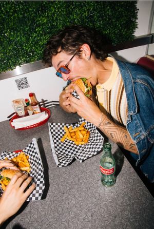 Mediterranean Burger  at BeeWali's Vegan AF in Los Angeles