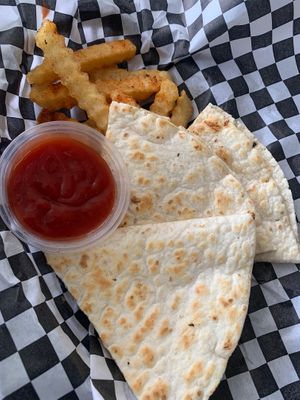Kids quesadilla at BeeWali's Vegan AF in Los Angeles