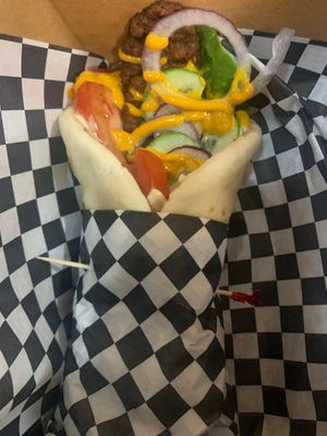 Kabob wrap  at BeeWali's Vegan AF in Los Angeles