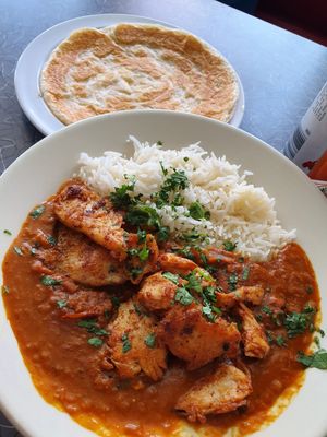 Vegan chicken tikka masala at BeeWali's Vegan AF in Los Angeles