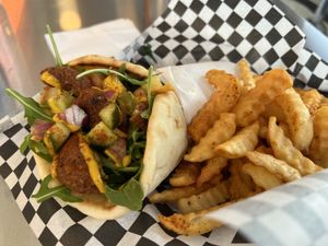 Falafel wrap  at BeeWali's Vegan AF in Los Angeles