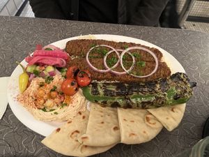 This is what the staff recommended, their special plate. It was so delicious!!!  at BeeWali's Vegan AF in Los Angeles