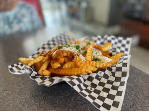 Fries at BeeWali's Vegan AF in Los Angeles