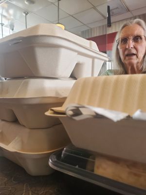 Leftovers at BeeWali's Vegan AF in Los Angeles