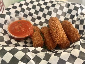 Mozz sticks  at BeeWali's Vegan AF in Los Angeles