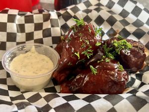 Barbecue wings  at BeeWali's Vegan AF in Los Angeles