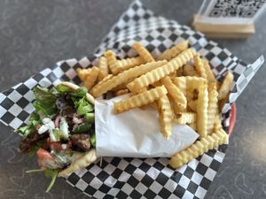 The lamb gyro  at BeeWali's Vegan AF in Los Angeles