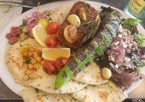 Oshi vegan salmon at BeeWali's Vegan AF in Los Angeles