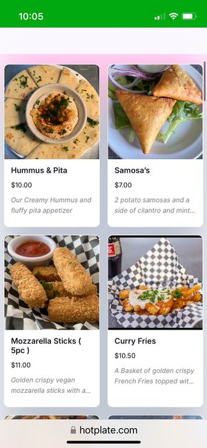 Menu Feb 2025  at BeeWali's Vegan AF in Los Angeles