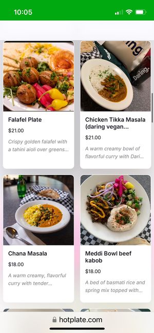 Menu Feb 2025   at BeeWali's Vegan AF in Los Angeles