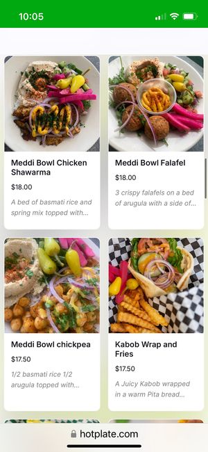 Menu Feb 2025   at BeeWali's Vegan AF in Los Angeles