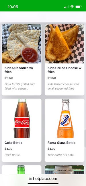 Menu Feb 2025   at BeeWali's Vegan AF in Los Angeles