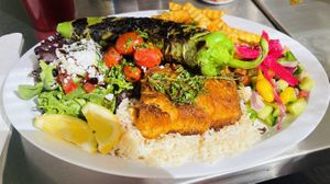 vegan salmon  at BeeWali's Vegan AF in Los Angeles