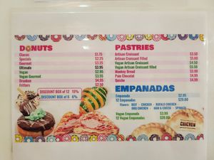 Menu at Pink Love Donuts and More in Miami Beach