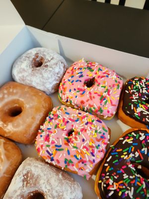Vegan Classic Dozen Donuts at Pink Love Donuts and More in Miami Beach