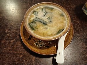 Miso soup at Arirang in Warsaw
