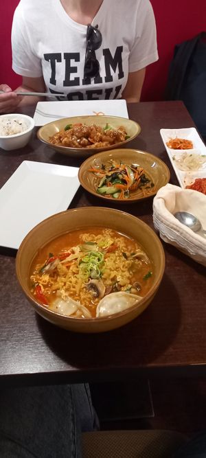 There's an egg floating in my ramyun. The rest was great at Arirang in Warsaw