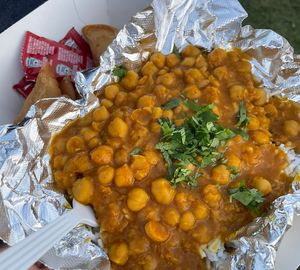 Samosas and Chana masala   at Curry In a Hurry in Raleigh