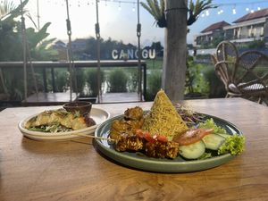 Vegan rendang and ravioli  at Burgreens Canggu - Healthy Plant-Based Eatery in Canggu