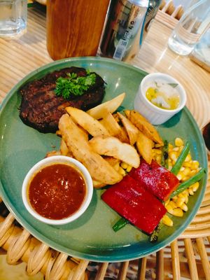 Steak at Burgreens Canggu - Healthy Plant-Based Eatery in Canggu