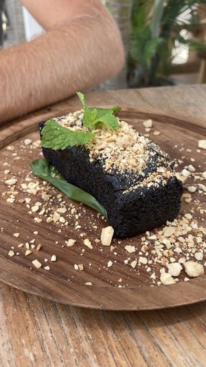 Hot chocolate brownie  at Burgreens Canggu - Healthy Plant-Based Eatery in Canggu