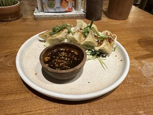 Vegan gyoza  at Burgreens Canggu - Healthy Plant-Based Eatery in Canggu