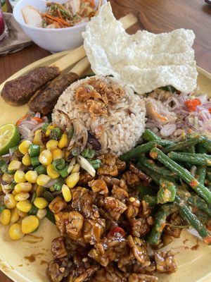 Nasi Capur + Kimchi  at Burgreens Canggu - Healthy Plant-Based Eatery in Canggu