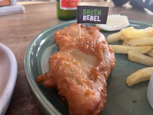 Fysh (from Rebel Green - the same company as Burgreens)  at Burgreens Canggu - Healthy Plant-Based Eatery in Canggu